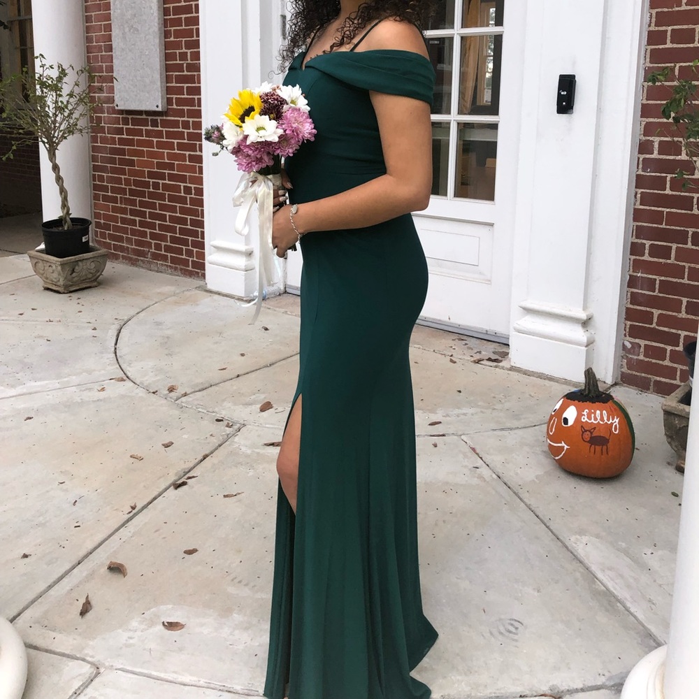 Emerald green dress